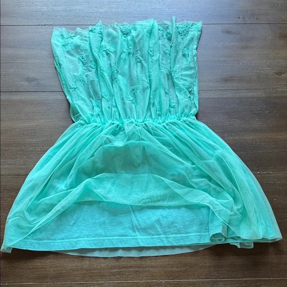 Sz 8 (130cm) Hanna Andersson Disney Collection Ariel embroidered tulle skirt